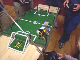 Playing Ant Weight Robot Soccer